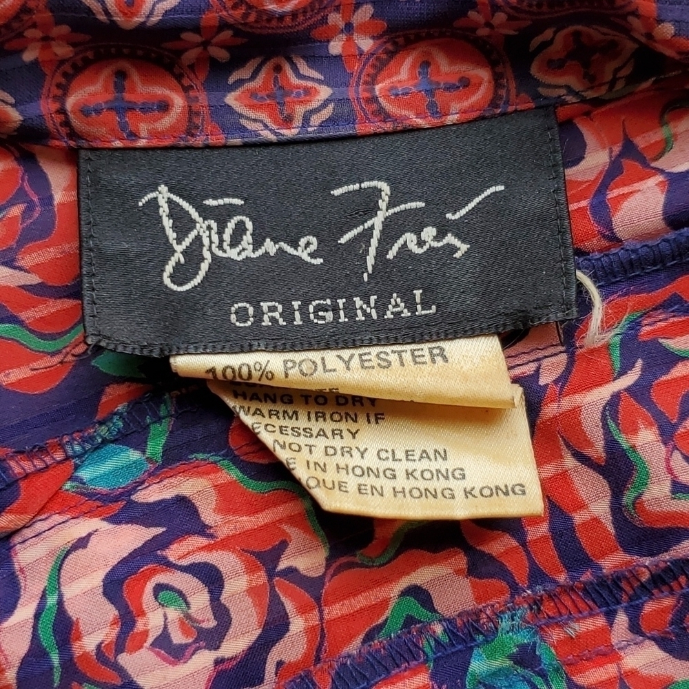 Diane Freis Vintage Red Rose Valentine's Day Midi Dress - Picture 3 of 6